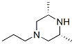 Piperazine, 3,5-dimethyl-1-propyl-, cis- (9CI) Structure