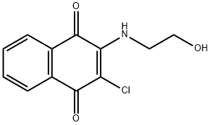 2-chloro-3-[(2-hydroxyethyl)amino]-1,4-naphthoquinone Structure