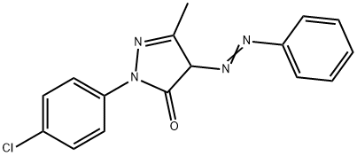 2-(4-Chlorophenyl)-2,4-dihydro-5-methyl-4-(phenylazo)-3H-pyrazol-3-one 구조식 이미지