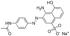 sodium 3-[[4-acetamidophenyl]azo]-4-amino-5-hydroxynaphthalene-1-sulphonate 구조식 이미지
