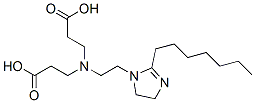 N-(2-carboxyethyl)-N-[2-(2-heptyl-4,5-dihydro-1H-imidazol-1-yl)ethyl]-beta-alanine 구조식 이미지