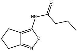 Butanamide, N-(5,6-dihydro-4H-cyclopent[c]isoxazol-3-yl)- (9CI) 구조식 이미지