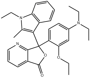 7-[4-(diethylamino)-2-ethoxyphenyl]-7-(1-ethyl-2-methyl-1H-indol-3-yl)furo[3,4-b]pyridin-5(7H)-one  구조식 이미지