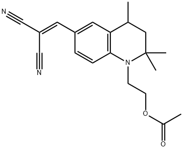 2-[[[1-[2-(Acetyloxy)ethyl]-1,2,3,4-tetrahydro-2,2,4-trimethylquinolin]-6-yl]methylene]propanedinitrile 구조식 이미지