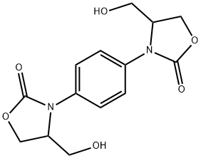 3,3'-(1,4-Phenylene)bis[4-(hydroxymethyl)oxazolidin-2-one] 구조식 이미지