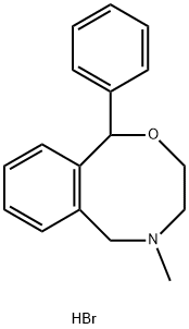 3,4,5,6-tetrahydro-5-methyl-1-phenyl-1H-2,5-benzoxazocine hydrobromide Structure