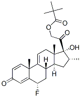 6alpha-fluoro-17,21-dihydroxy-16alpha-methylpregna-1,4,9(11)-triene-3,20-dione 21-pivalate Structure