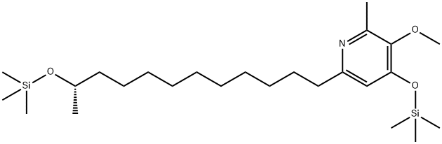 3-Methoxy-2-methyl-4-trimethylsilyloxy-6-[11-(trimethylsilyloxy)undecyl]pyridine 구조식 이미지