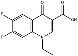 디하이드로-6,7-디플루오로-1-에틸-4-옥소-3-시놀린카르보노산 구조식 이미지
