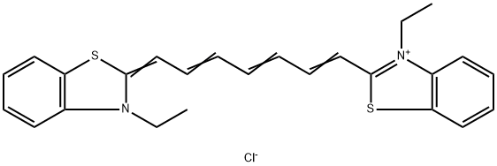 1-ETHYL-2-(5-(1-ETHYL-1,3-BENZTHIAZOLINE-2-YLIDEN)-HEPTA-1,3,5-TRIEN-1-YL)-1,3-BENZTHIAZOLIUM CHLORIDE 구조식 이미지