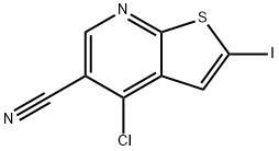4-CHLORO-2-IODOTHIENO[2,3-B]PYRIDINE-5-CARBONITRILE Structure