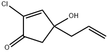 2-Cyclopenten-1-one,  2-chloro-4-hydroxy-4-(2-propenyl)-  (9CI) 구조식 이미지