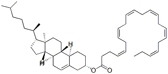 [(3S,8S,9S,10R,13R,14S,17R)-10,13-dimethyl-17-[(2R)-6-methylheptan-2-yl]-2,3,4,7,8,9,11,12,14,15,16,17-dodecahydro-1H-cyclopenta[a]phenanthren-3-yl] (4Z,7Z,10Z,13Z,16Z,19Z)-docosa-4,7,10,13,16,19-hexaenoate 구조식 이미지