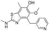 6-Benzothiazolol,  5-methoxy-7-methyl-2-(methylamino)-4-(3-pyridinylmethyl)- Structure