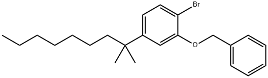 2-Benzyloxy-1-bromo-4-(1,1-dimethyloctyl)benzene Structure