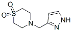 Thiomorpholine, 4-(1H-pyrazol-3-ylmethyl)-, 1,1-dioxide (9CI) Structure