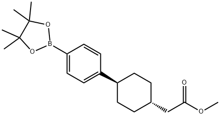 2-[(1r,4r)-4-[4-(tetraMethyl-1,3,2-dioxaborolan-2-yl)phenyl]cyclohexyl]acetate Structure