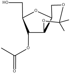 4-O-ACETYL-2,5-ANHYDRO-1,3-ISOPROPYLIDENE-D-GLUCITOL 구조식 이미지