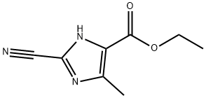 1H-Imidazole-4-carboxylic  acid,  2-cyano-5-methyl-,  ethyl  ester  (9CI) Structure