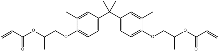 (1-methylethylidene)bis[(2-methyl-4,1-phenylene)oxy(1-methyl-2,1-ethanediyl)] diacrylate  Structure