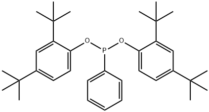 비스(2,4-디-tert-부틸페닐)페닐포스포나이트 구조식 이미지