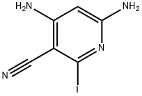 2,4-디아미노-5-시아노-6-요오도피리딘 구조식 이미지