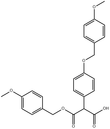 2-[4-(4-METHOXY-PHENOXY)-PHENYL]-MALONIC ACID MONO-(4-METHOXY-PHENYL) ESTER Structure