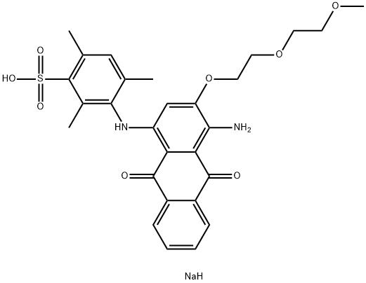 sodium 3-[[4-amino-9,10-dihydro-3-[2-(2-methoxyethoxy)ethoxy]-9,10-dioxo-1-anthryl]amino]-2,4,6-trimethylbenzenesulphonate Structure