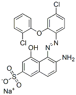 sodium 6-amino-5-[[4-chloro-2-(2-chlorophenoxy)phenyl]azo]-4-hydroxynaphthalene-2-sulphonate 구조식 이미지