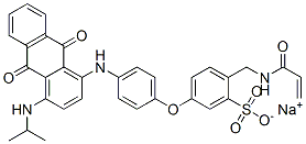 sodium alpha-(acryloylamino)-[4-[[9,10-dihydro-4-(isopropylamino)-9,10-dioxo-1-anthryl]amino]phenoxy]toluenesulphonate  구조식 이미지
