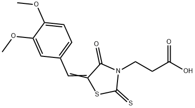 3-[5-(3,4-DIMETHOXY-BENZYLIDENE)-4-OXO-2-THIOXO-THIAZOLIDIN-3-YL]-PROPIONIC ACID Structure