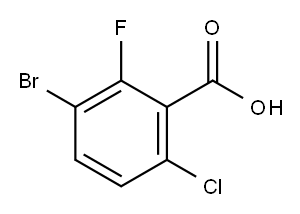 3-BROMO-6-CHLORO-2-FLUOROBENZOIC ACID Structure