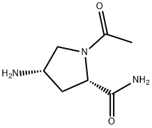 2-피롤리딘카르복사미드,1-아세틸-4-아미노-,(2S,4S)-(9CI) 구조식 이미지