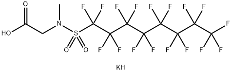 칼륨N-[(헵타데카플루오로옥틸)술포닐]-N-메틸글리시네이트 구조식 이미지