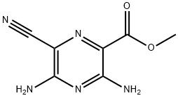 Pyrazinecarboxylic acid, 3,5-diamino-6-cyano-, methyl ester (9CI) Structure