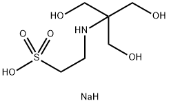 N-(Tris(hydroxymethyl)methyl)-2-aminoethanesulfonic acid sodium salt 구조식 이미지