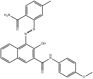 4-[[2-(Aminocarbonyl)-5-methylphenyl]azo]-3-hydroxy-N-(4-methoxyphenyl)-2-naphthalenecarboxamide Structure