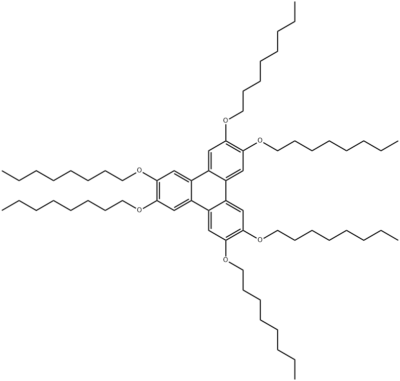 2,3,6,7,10,11-헥사키스[옥틸옥시]트리페닐렌 구조식 이미지
