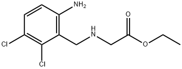 Ethyl N-(2,3-dichloro-6-aminobenzyl)glcycine Structure