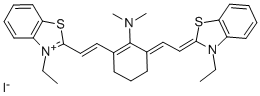 2-[(E)-2-(2-(DIMETHYLAMINO)-3-((E)-2-[3-ETHYL-1,3-BENZOTHIAZOL-2(3H)-YLIDENE]ETHYLIDENE)-1-CYCLOHEXEN-1-YL)ETHENYL]-3-ETHYL-1,3-BENZOTHIAZOL-3-IUM IODIDE Structure