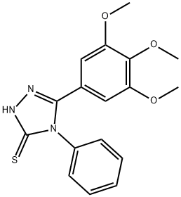 4-Phenyl-5-(3,4,5-trimethoxy-phenyl)-4H-[1,2,4]triazole-3-thiol 구조식 이미지