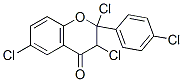 2,3,6-트리클로로-2-(4-클로로페닐)크로만-4-온 구조식 이미지