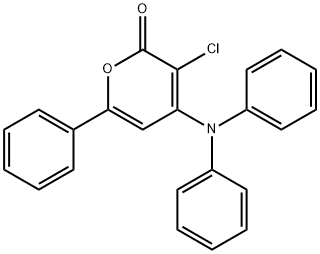 3-클로로-4-(디페닐아미노)-6-페닐-피란-2-온 구조식 이미지