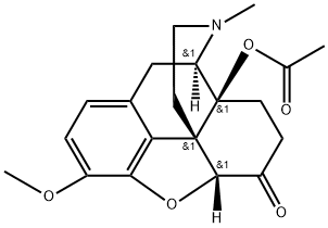 7,8-Dihydro-14-hydroxycodeinone아세테이트 구조식 이미지