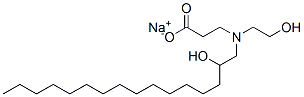 sodium N-(2-hydroxyethyl)-N-(2-hydroxyhexadecyl)-beta-alaninate Structure