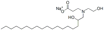 sodium N-(2-hydroxyethyl)-N-(2-hydroxyoctadecyl)-beta-alaninate Structure