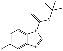 1H-BenziMidazole-1-carboxylicacid,5-iodo-,1,1-diMethylethylester Structure