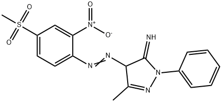 2,4-dihydro-5-methyl-4-[[4-(methylsulphonyl)-2-nitrophenyl]azo]-2-phenyl-3H-pyrazol-3-imine Structure