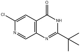 PYRIDO[3,4-D]PYRIMIDIN-4(3H)-ONE, 6-CHLORO-2-(1,1-DIMETHYLETHYL)- 구조식 이미지