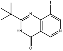 2-tert-butyl-8-iodopyrido[4,3-d]pyriMidin-4(3H)-one Structure